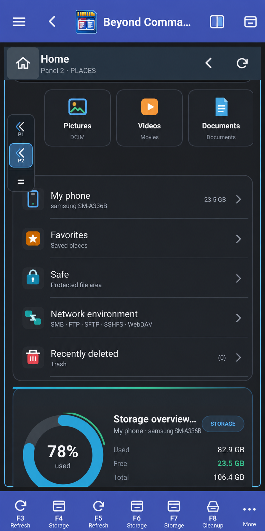 Beyond Commander on Android mobile — screenshot 2